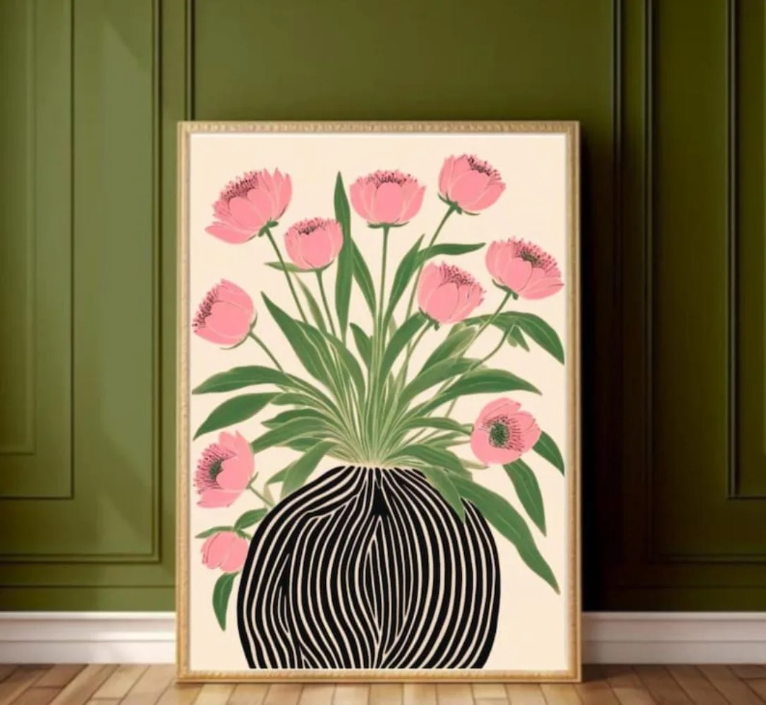 Flower Girl Basket - A Frameless Floral Poster,Matisse Wall Art,Pastel