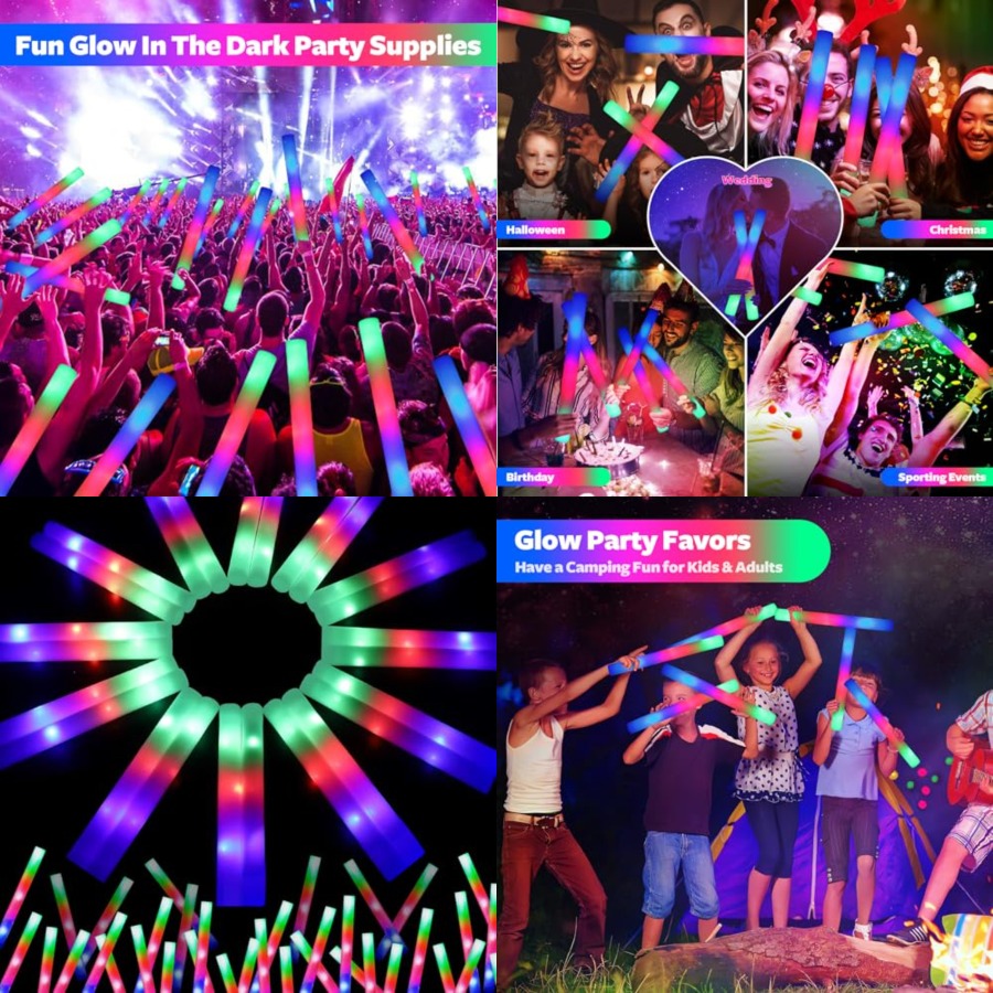 Wedding Supply In Bulk - PCS LED Foam Glow Sticks Bulk,
