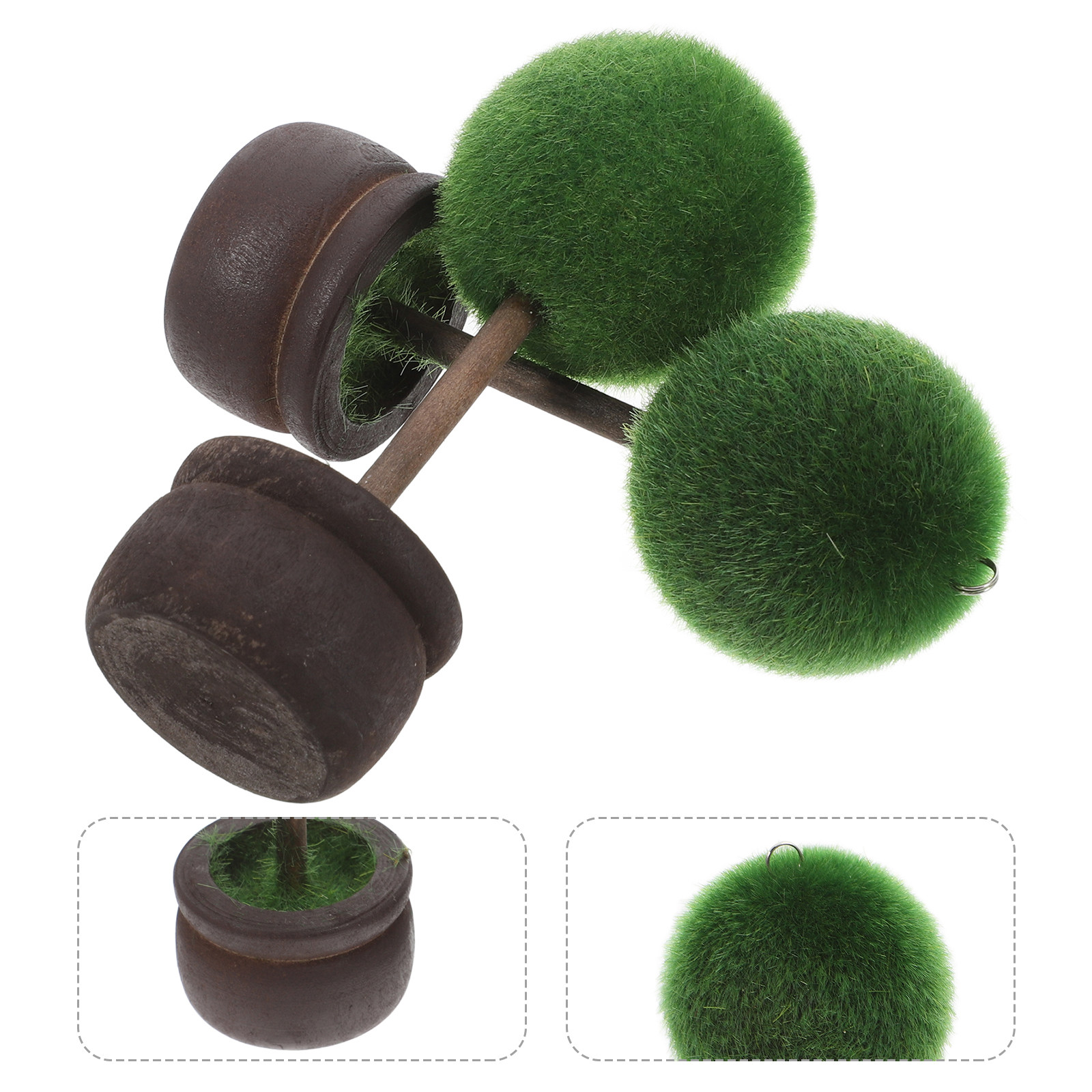 Place Card Holder - 2Pcs Faux Potted Green Plant Ball