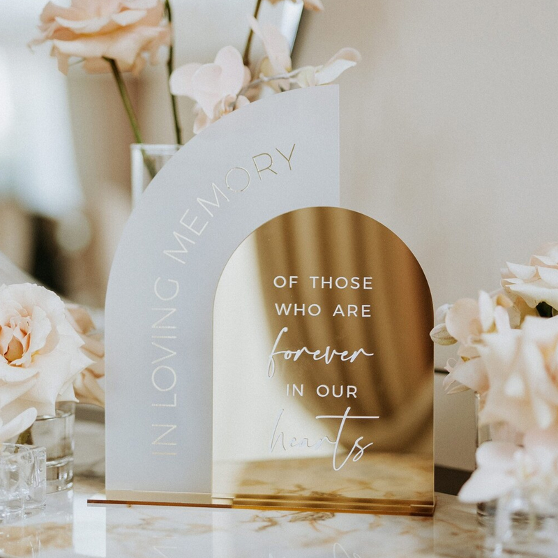 In Loving Memory Sign,Gold Mir - Table Number Gold incelemesi ve fiyatı