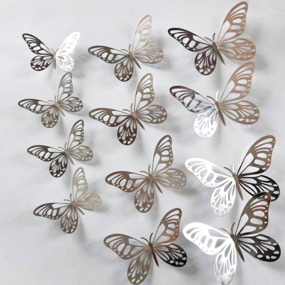 12Pcs/Set Gold Silver Hollow B - Wedding Package Gold incelemesi ve fiyatı