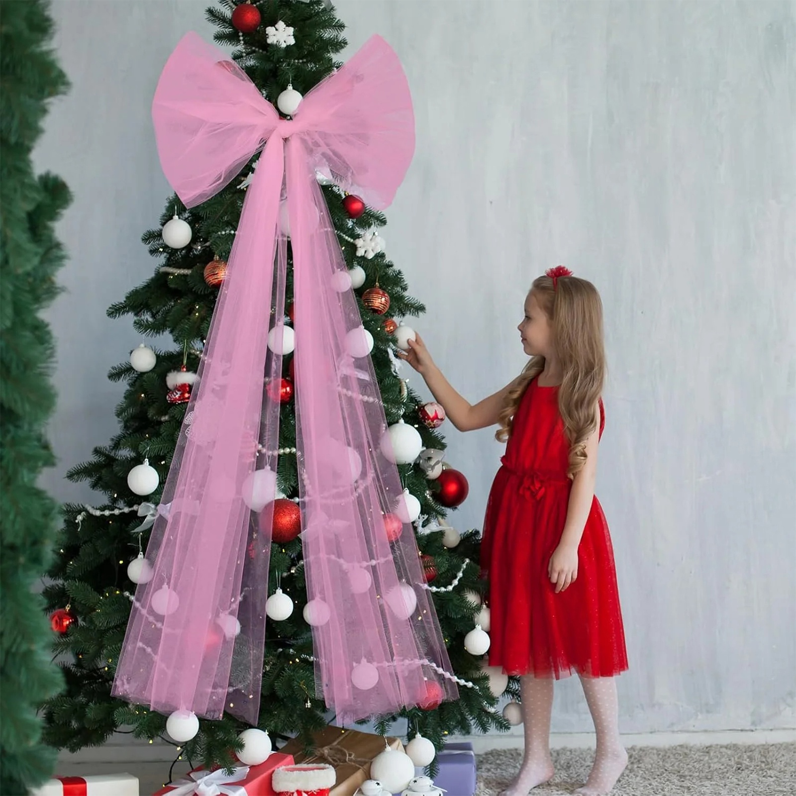 Christmas Tulle Bow Decoration - Wedding Supply Shops incelemesi ve fiyatı