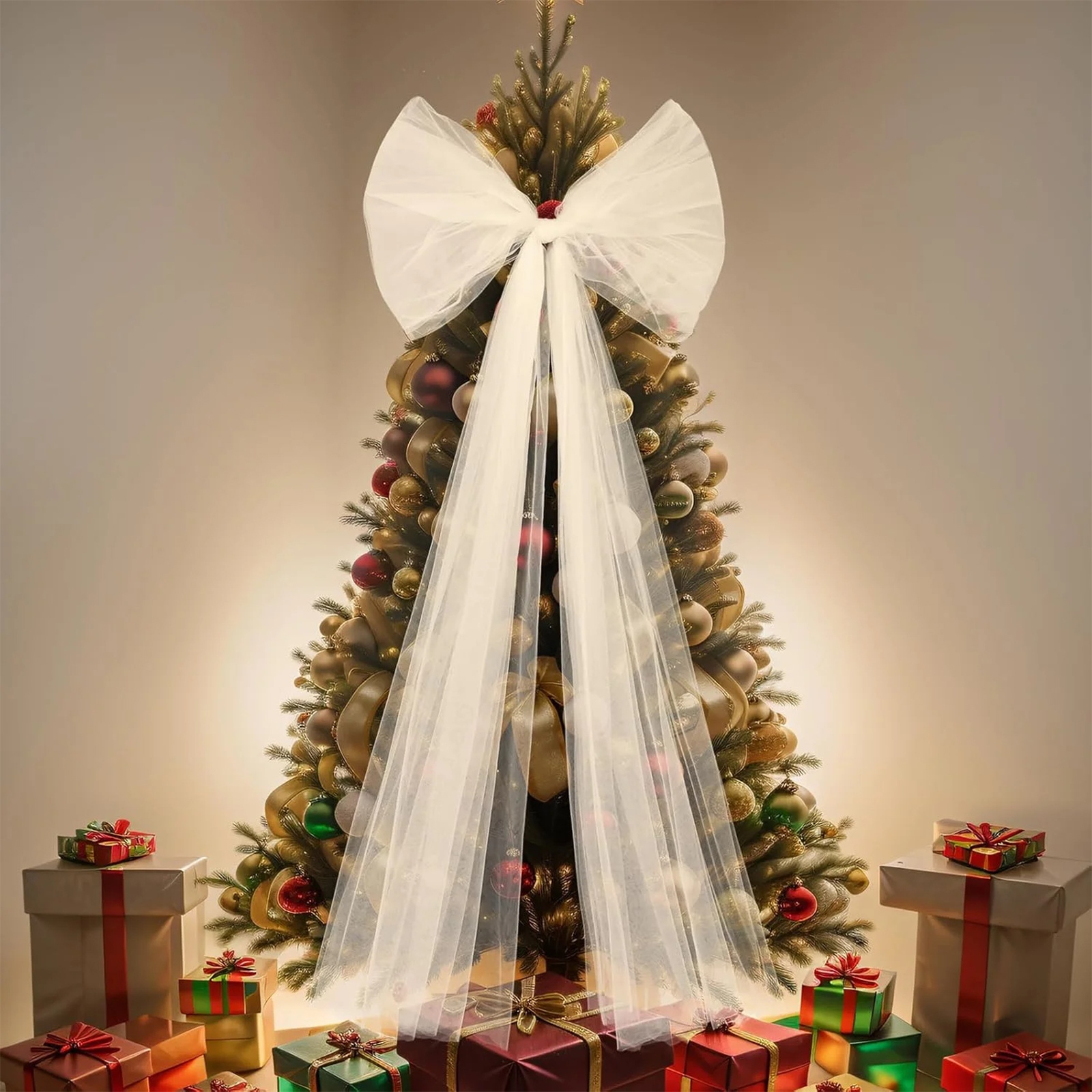 Christmas Tulle Bow Decoration - Wedding Supply Shops incelemesi ve fiyatı