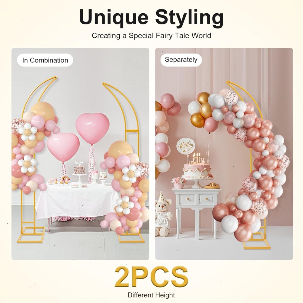 2Pcs Curved Wedding Arch Backd - Wedding Balloon Arch incelemesi ve fiyatı