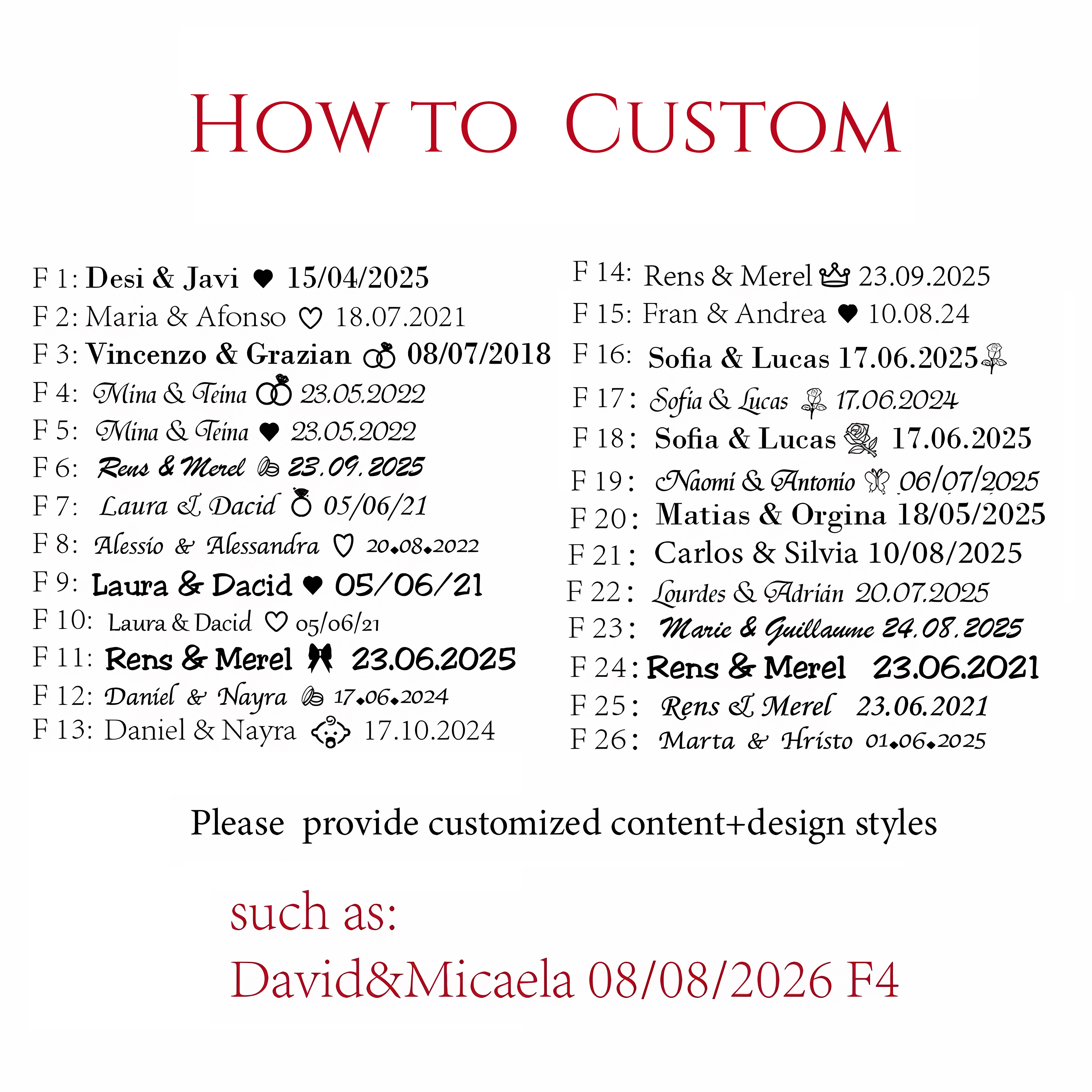 10-90pcs Personalized Engraved - Wedding Supply In Bulk incelemesi ve fiyatı
