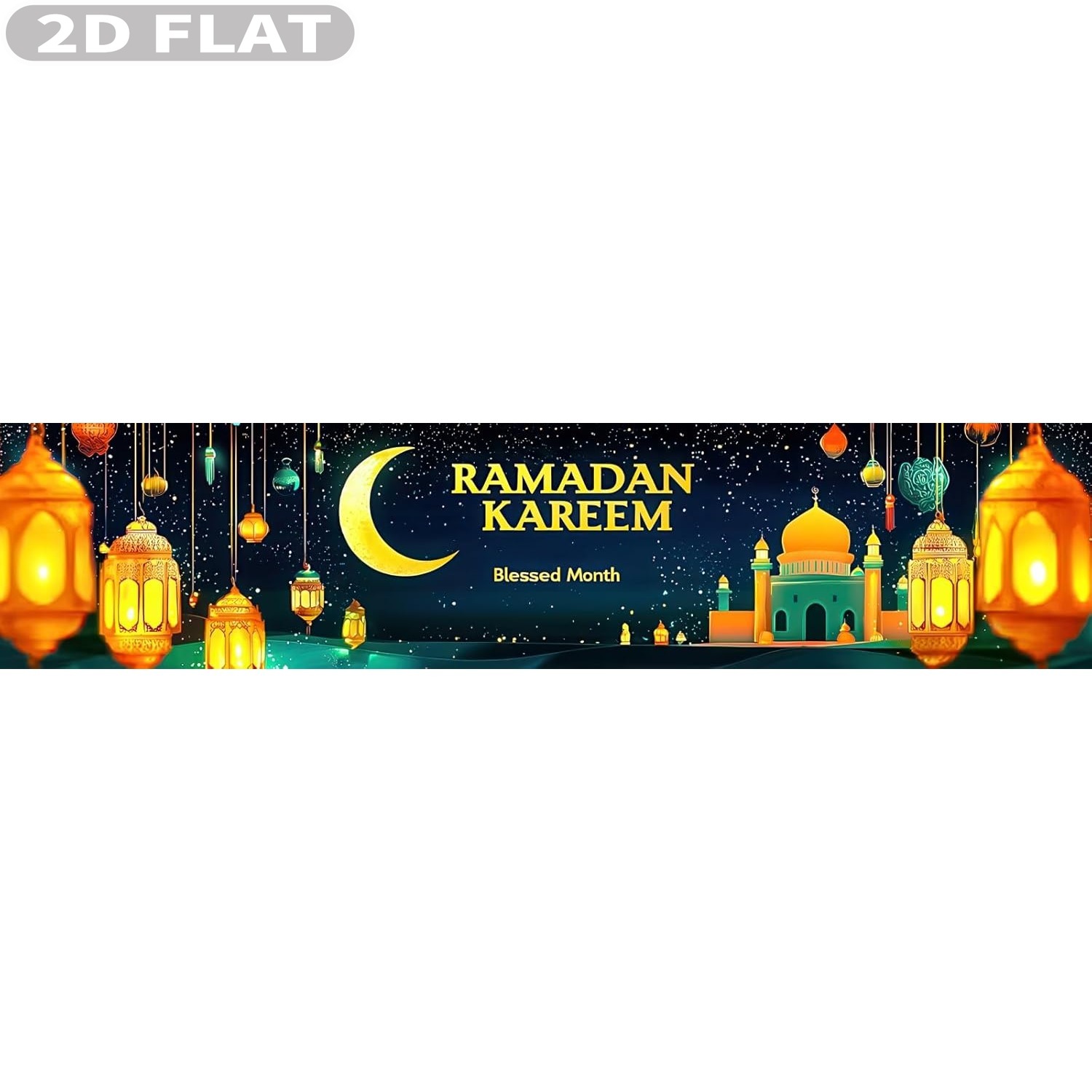 2D FLAT 1pc Ramadan Eid Mubara - Photo Booth Prop incelemesi ve fiyatı