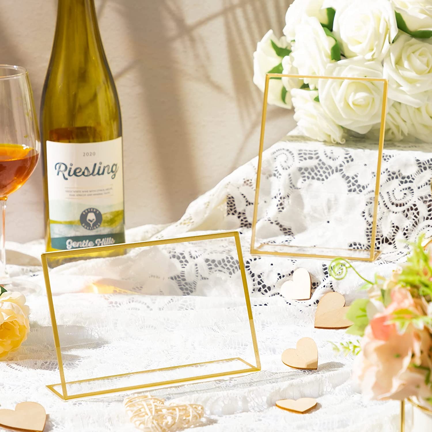 Gold Frame Acrylic Sign Holder - Table Number Gold incelemesi ve fiyatı