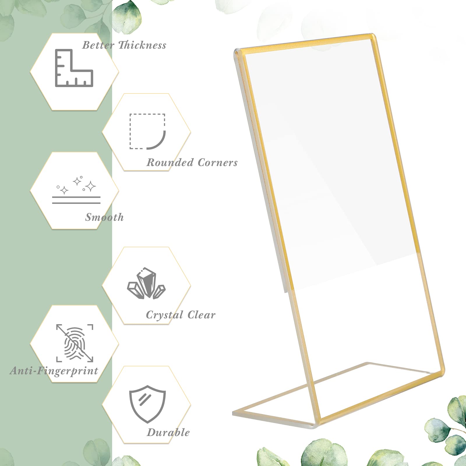 Gold Frame Acrylic Sign Holder - Table Number Gold incelemesi ve fiyatı