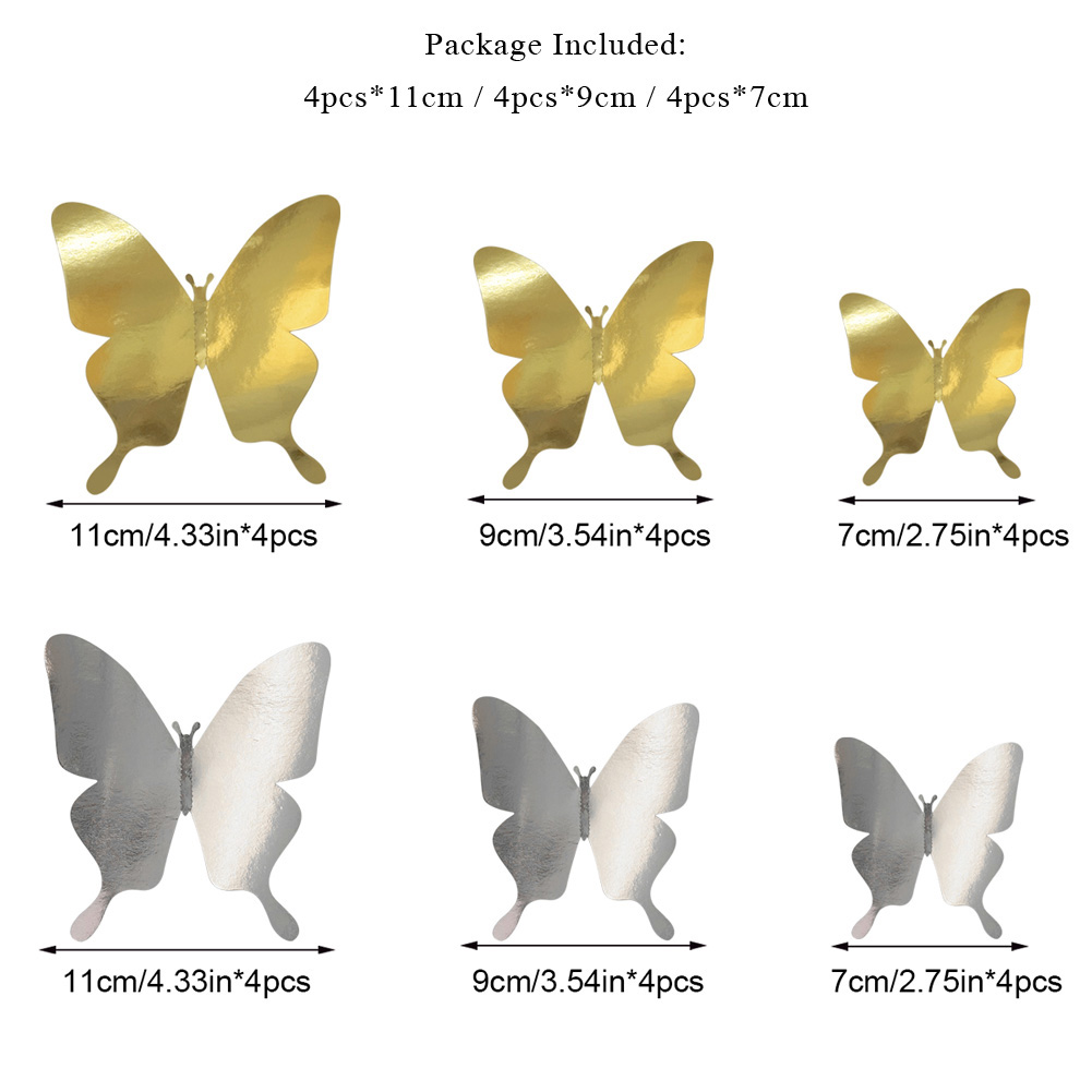 12 Pcs Gold Silver Reflective  - Wedding Package Gold incelemesi ve fiyatı