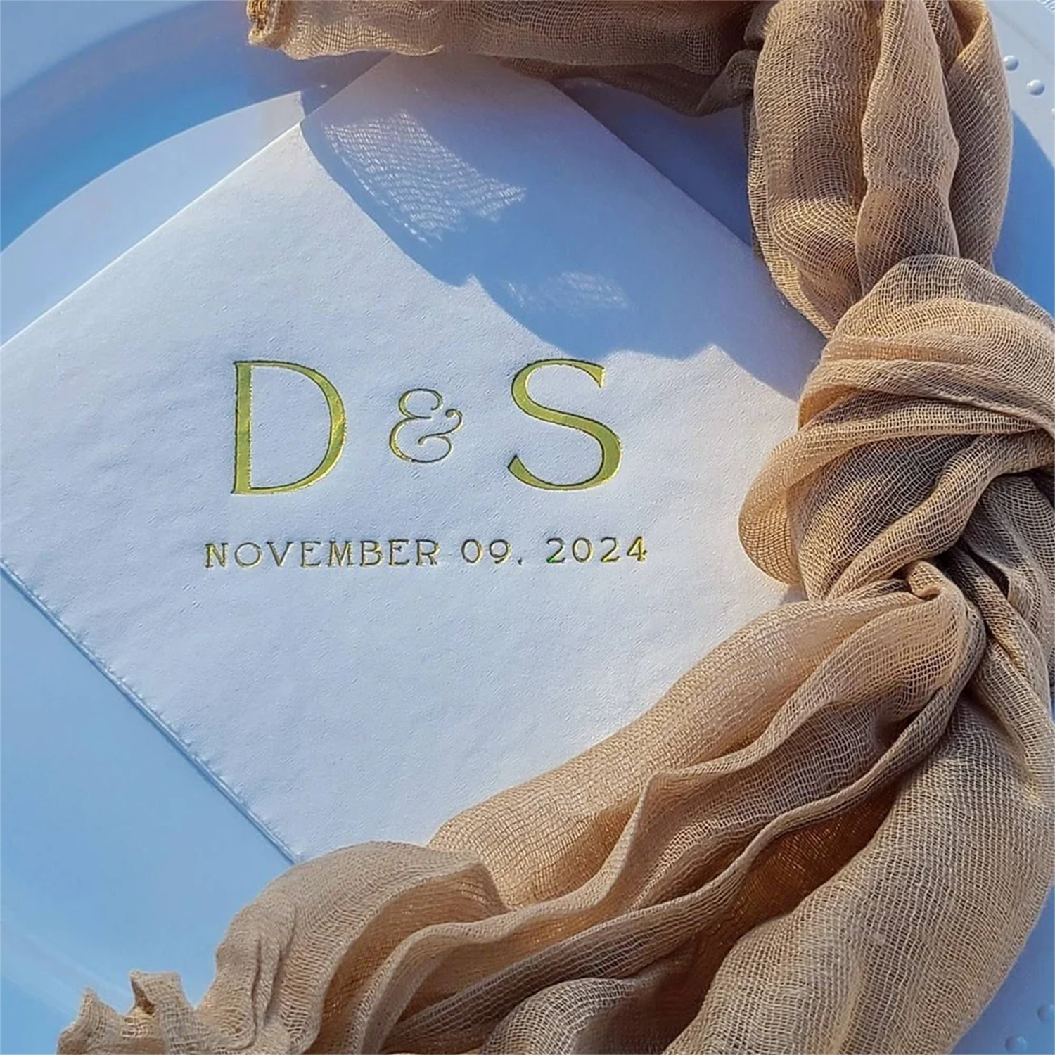 Wedding Cocktail Napkins Initi - Wedding Package Gold incelemesi ve fiyatı