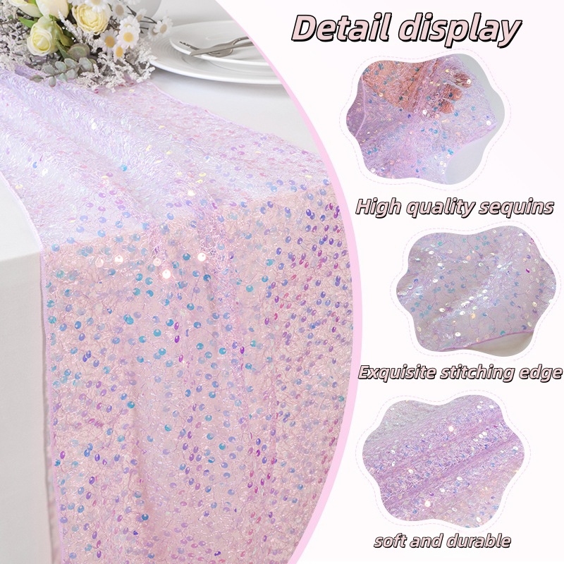 1pc 180/275cm Sequined Mermaid - Table Runner Sequin incelemesi ve fiyatı