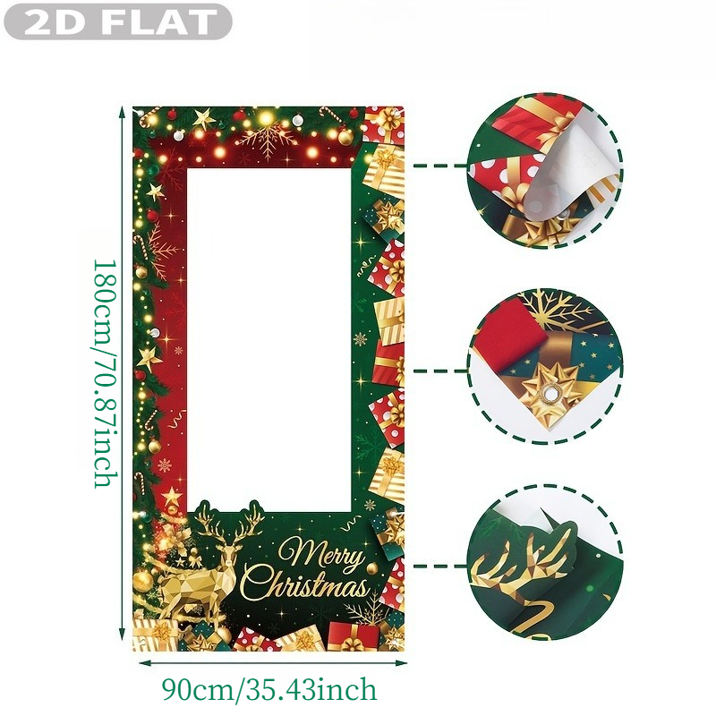 2D FLAT 1 pc Green Christmas P - Photo Booth Prop incelemesi ve fiyatı