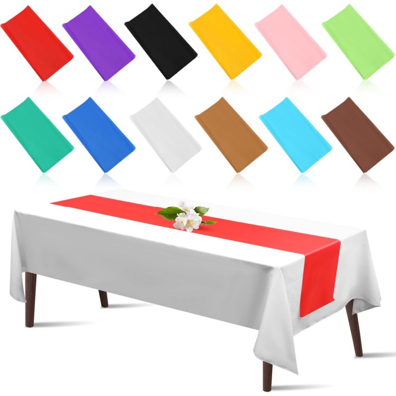 New 10-1PC Shiny Satin Banquet - Table Runner Sequin incelemesi ve fiyatı