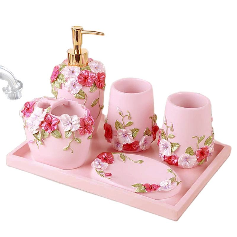 Wedding Gift Kit-Pink Rose Flo - Wedding Bathroom Supply Kit incelemesi ve fiyatı