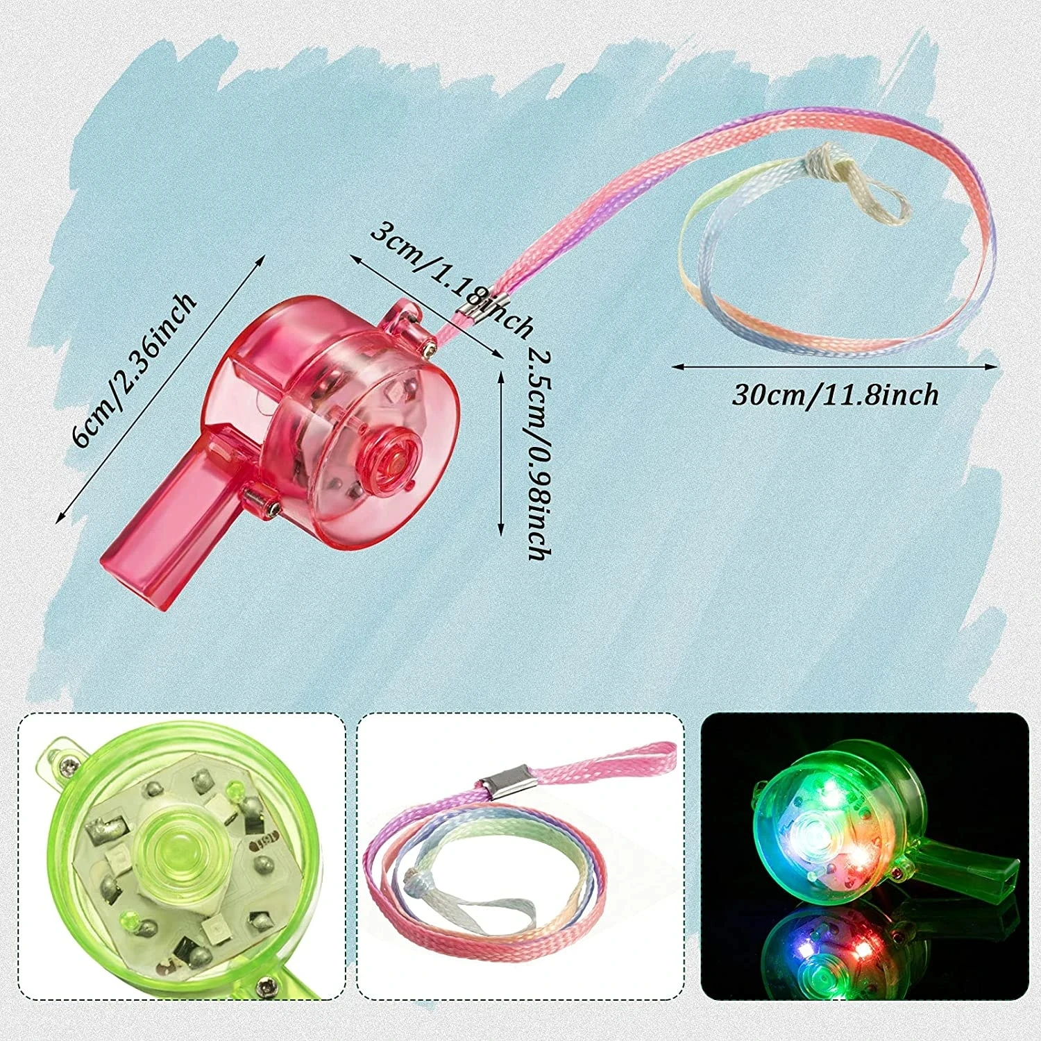 LED Light Up Whistle Glow Whis - Wedding Supply In Bulk incelemesi ve fiyatı