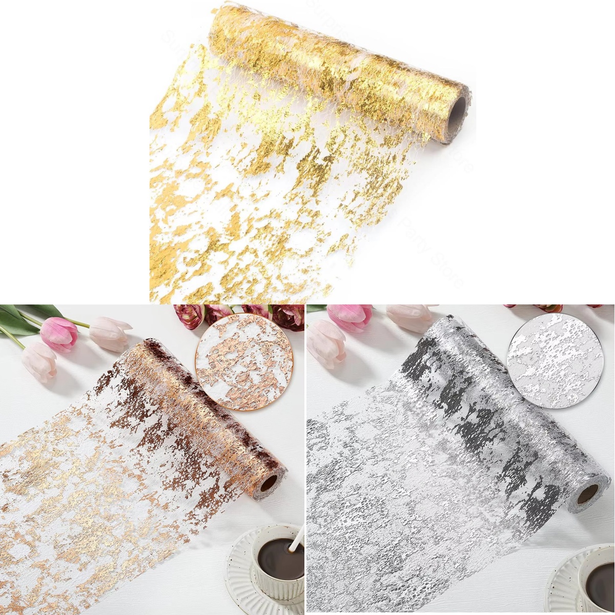Sparkle Metallic Gold Table Ru - Table Runner Sequin incelemesi ve fiyatı