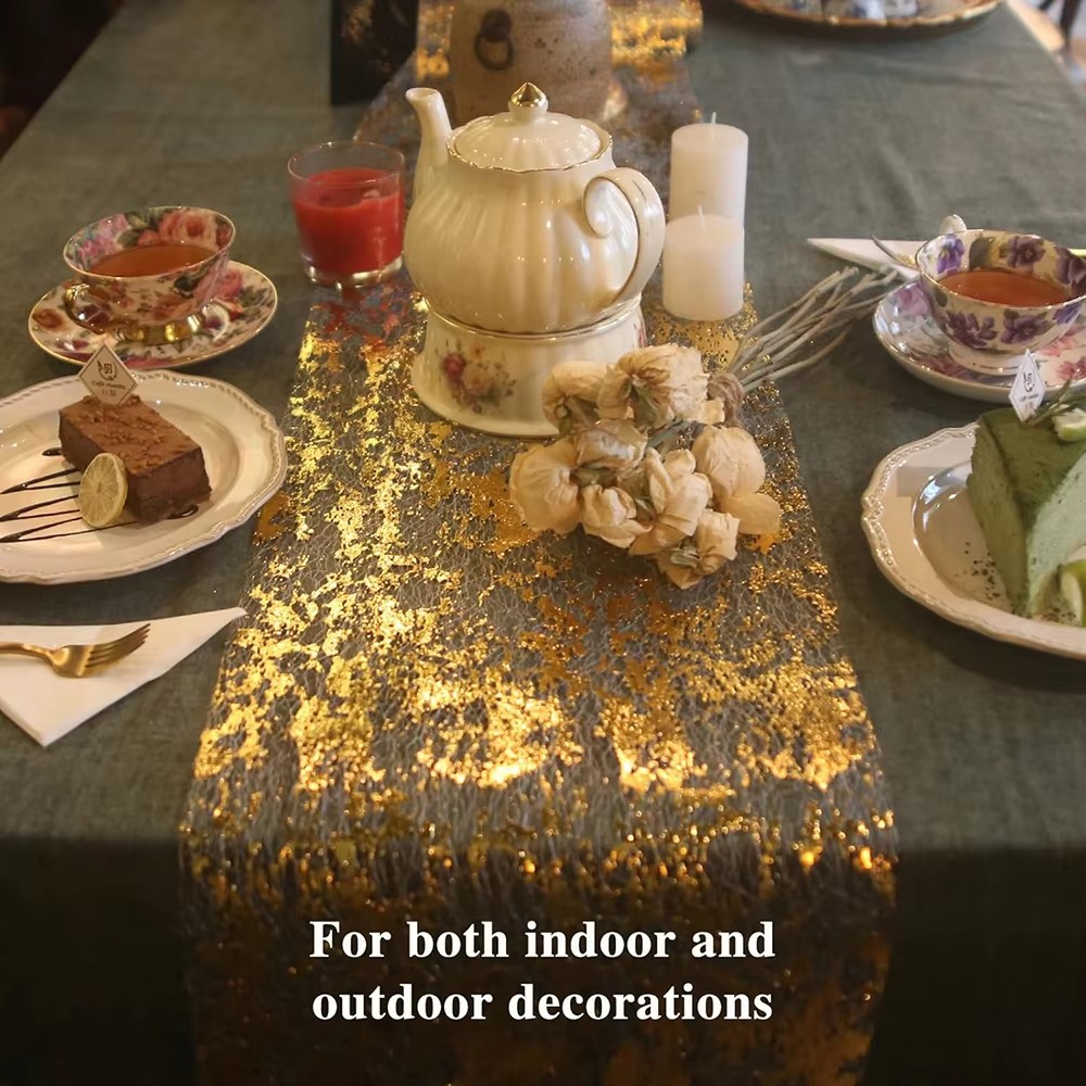 Sparkle Metallic Gold Table Ru - Table Runner Sequin incelemesi ve fiyatı