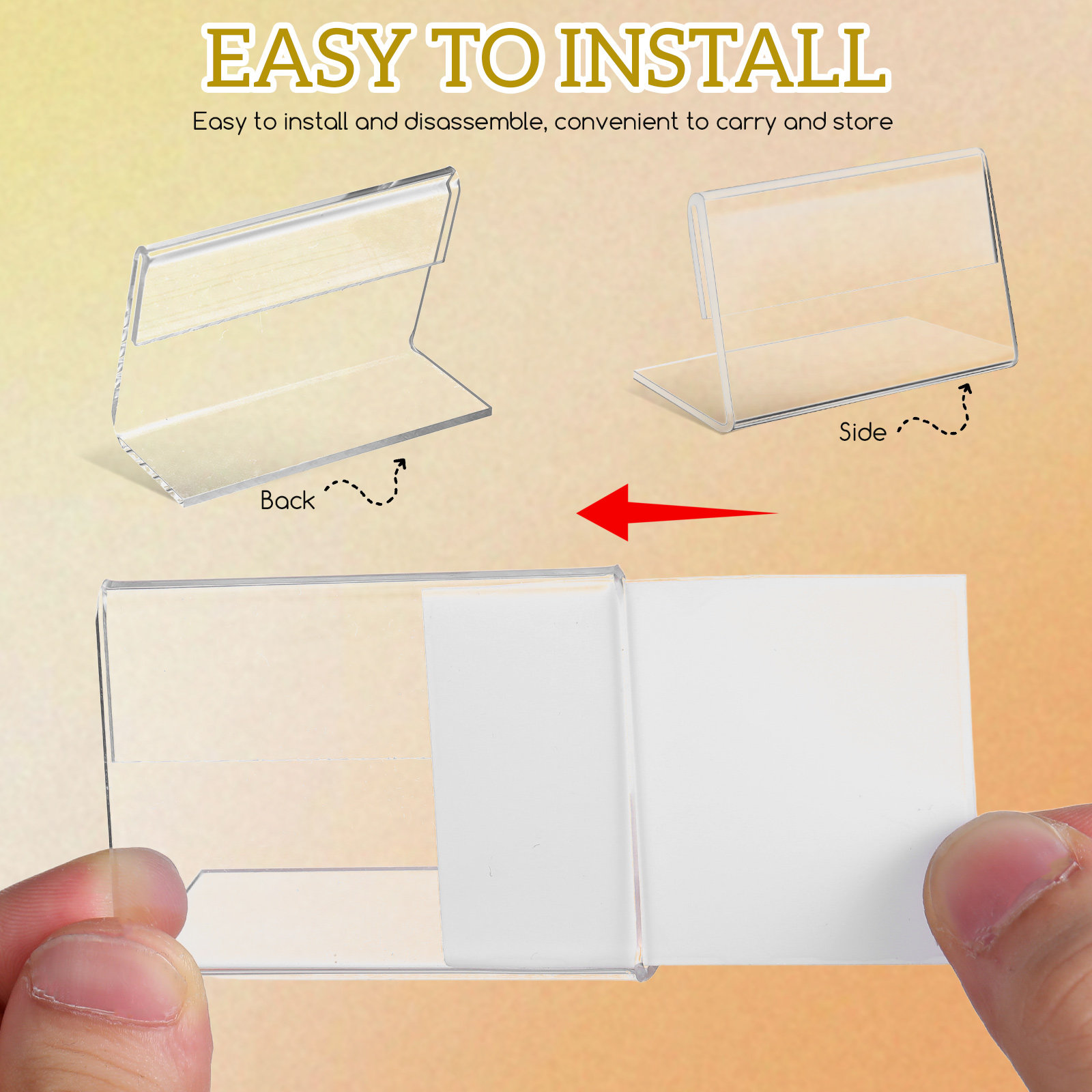 40 Pcs Sign Holders Card Displ - Place Card Holder incelemesi ve fiyatı