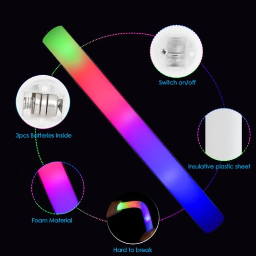118PCS Foam Glow Sticks Bulk P - Wedding Supply In Bulk incelemesi ve fiyatı