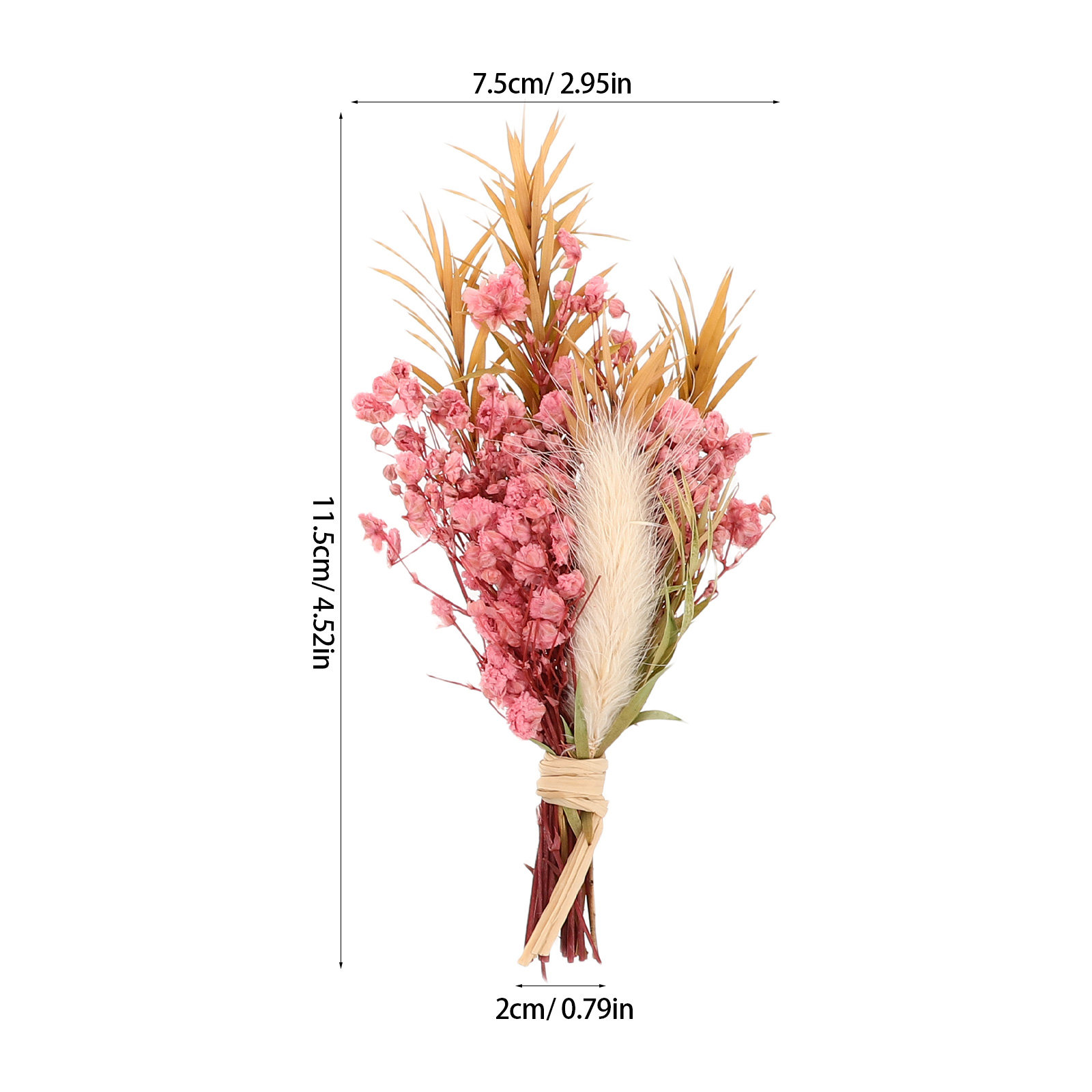3Pcs Mini Dried Floral Bouquet - Flower Girl Basket incelemesi ve fiyatı