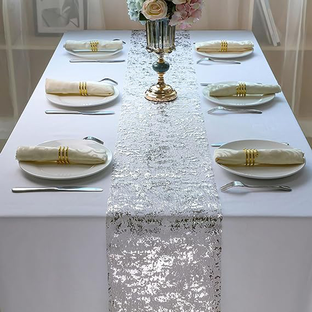 Metallic Silver Table Runner R - Table Runner Sequin incelemesi ve fiyatı