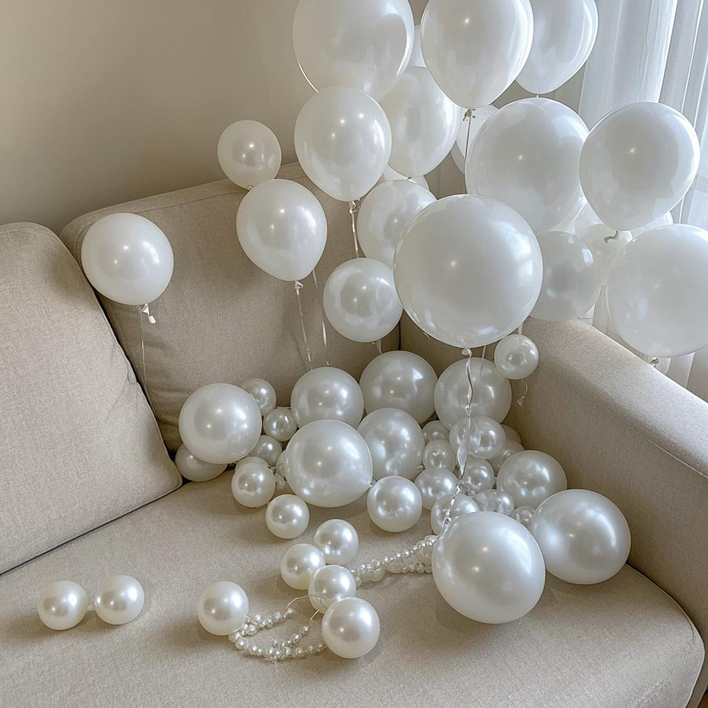 5/10/12inch Pearl White Balloo - Wedding Supply Wholesale incelemesi ve fiyatı
