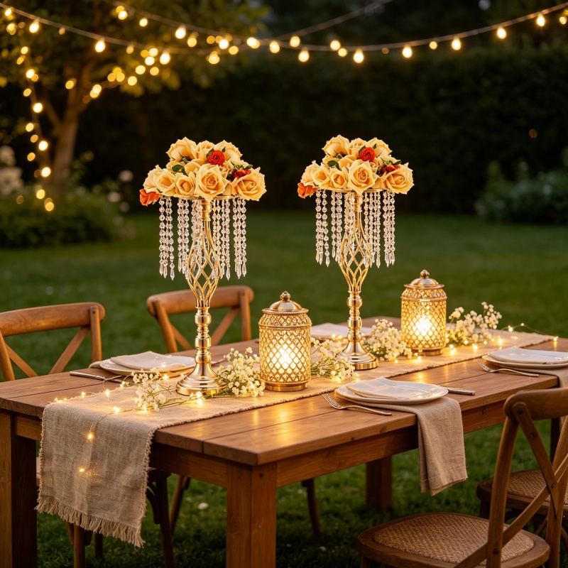 Elegant Tall Gold Crystal Flow - Flower Girl Basket incelemesi ve fiyatı