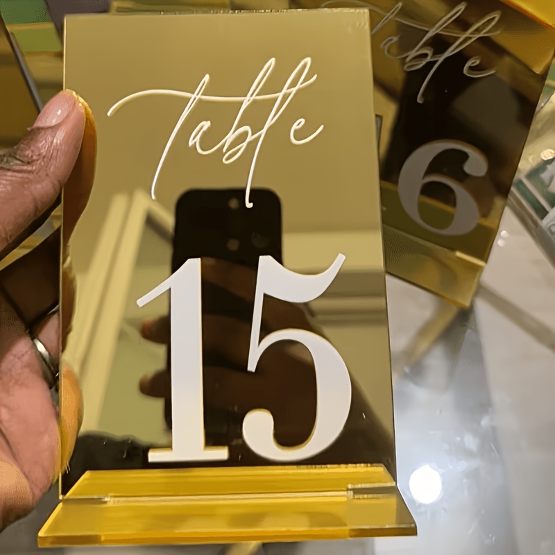 Gold Mirror Acrylic Table Numb - Table Number Gold incelemesi ve fiyatı