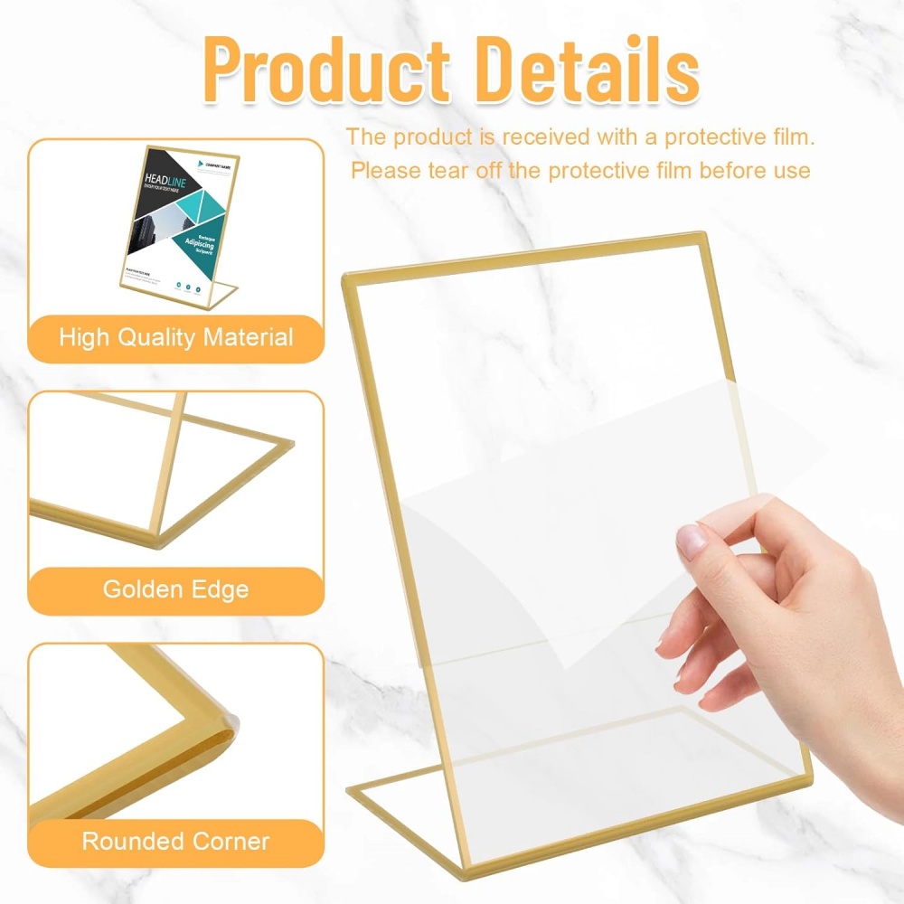 6-Pack 5x7 Gold Picture Frames - Table Number Gold incelemesi ve fiyatı