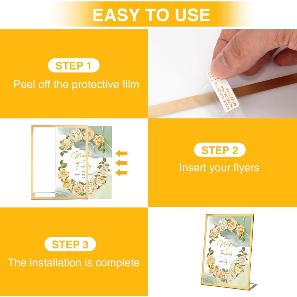 6-Pack 5x7 Gold Picture Frames - Table Number Gold incelemesi ve fiyatı
