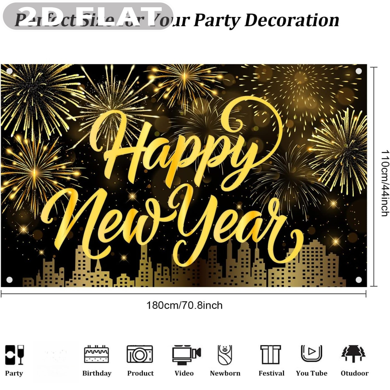 1pc Happy New Year Party Photo - Photo Booth Prop incelemesi ve fiyatı