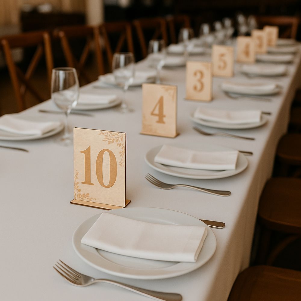10pcs 1-10 Numbers Wooden Tabl - Table Number Gold incelemesi ve fiyatı