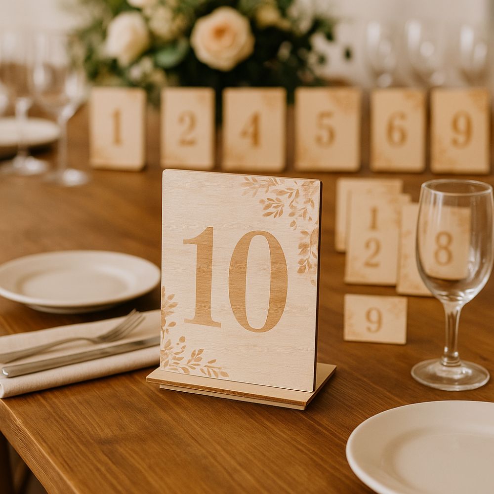 10pcs 1-10 Numbers Wooden Tabl - Table Number Gold incelemesi ve fiyatı