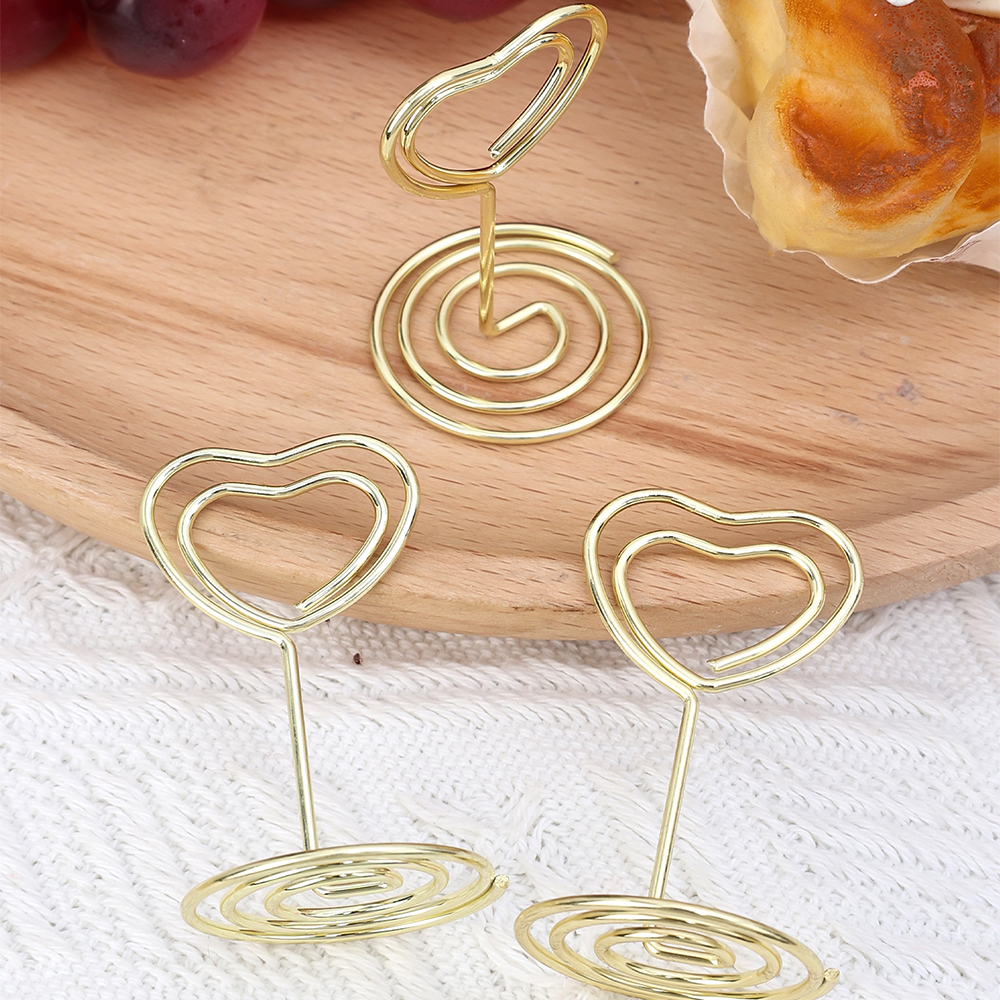 24-2pcs Metal Place Card Holde - Table Number Gold incelemesi ve fiyatı