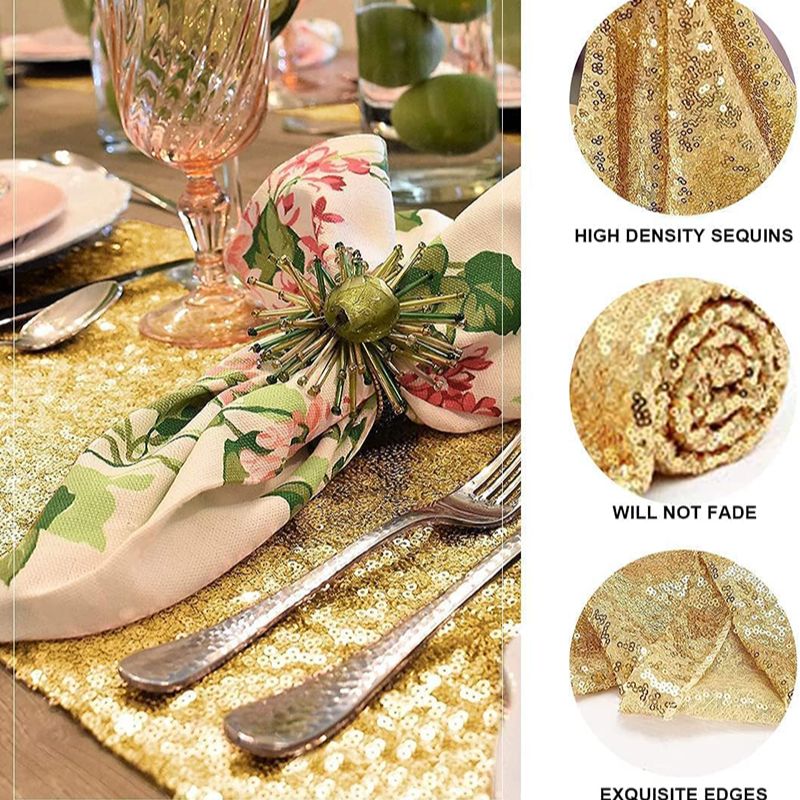 Golden Sequin Table Runner for - Table Runner Sequin incelemesi ve fiyatı