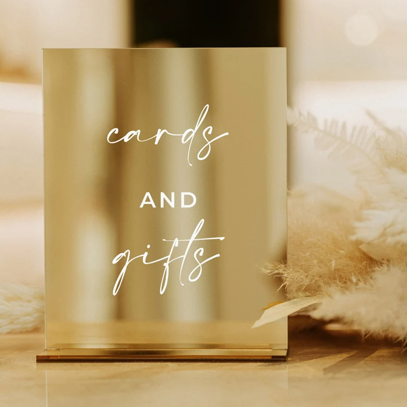 Rectangle Gold Mirror Wedding  - Table Number Gold incelemesi ve fiyatı