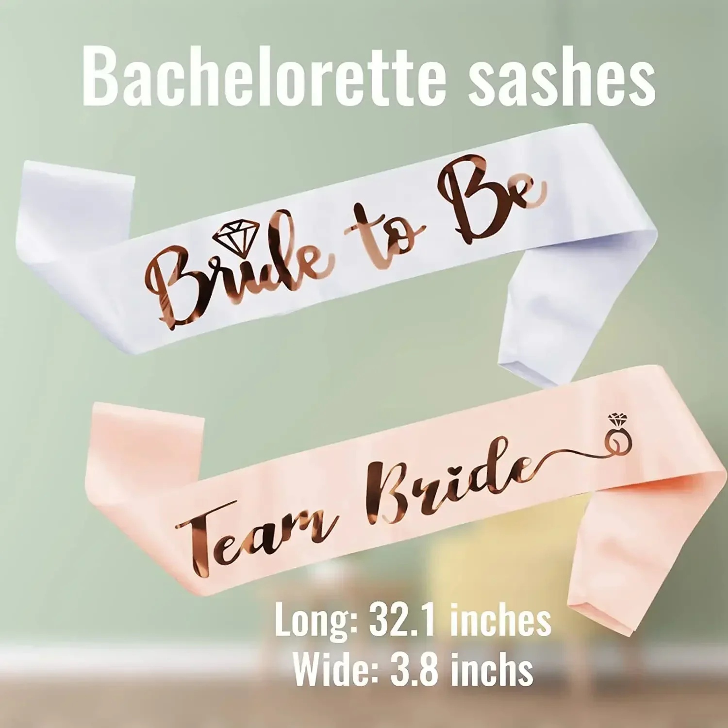 1 Set Bridal Sash Rose Gold De - Bride Tribe Sash incelemesi ve fiyatı