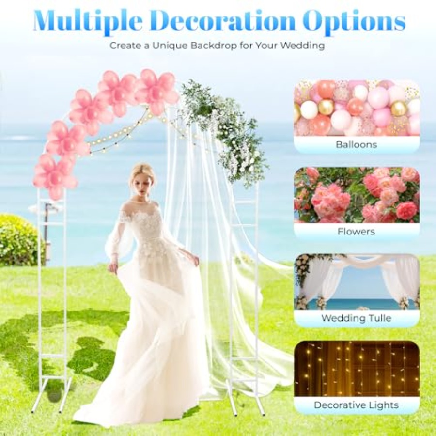 7.2ft metal wedding arch with  - Wedding Balloon Arch incelemesi ve fiyatı