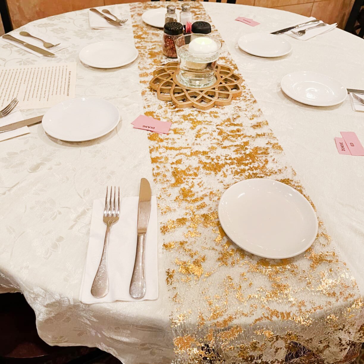 Sparkle Metallic Gold Thin Tab - Table Runner Sequin incelemesi ve fiyatı