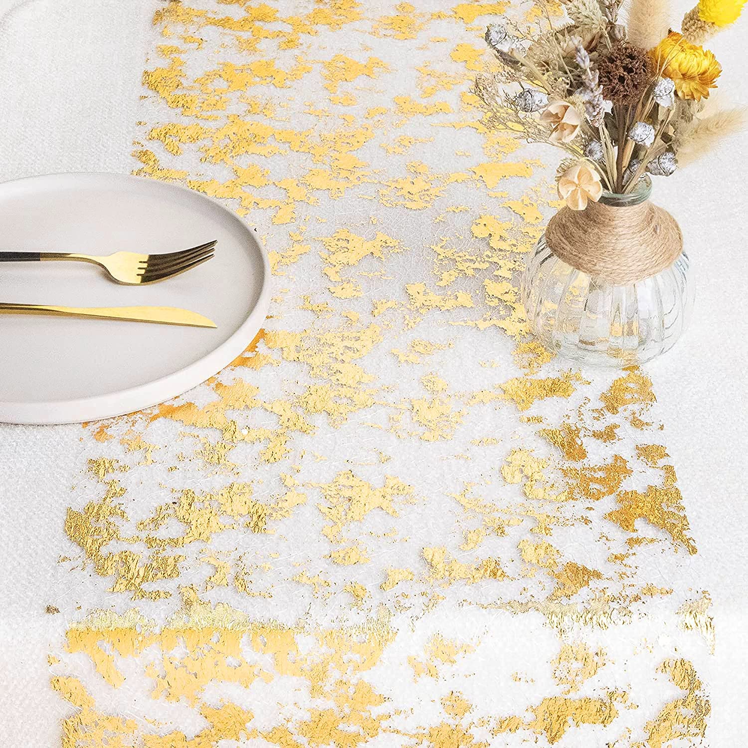 Sparkle Metallic Gold Thin Tab - Table Runner Sequin incelemesi ve fiyatı