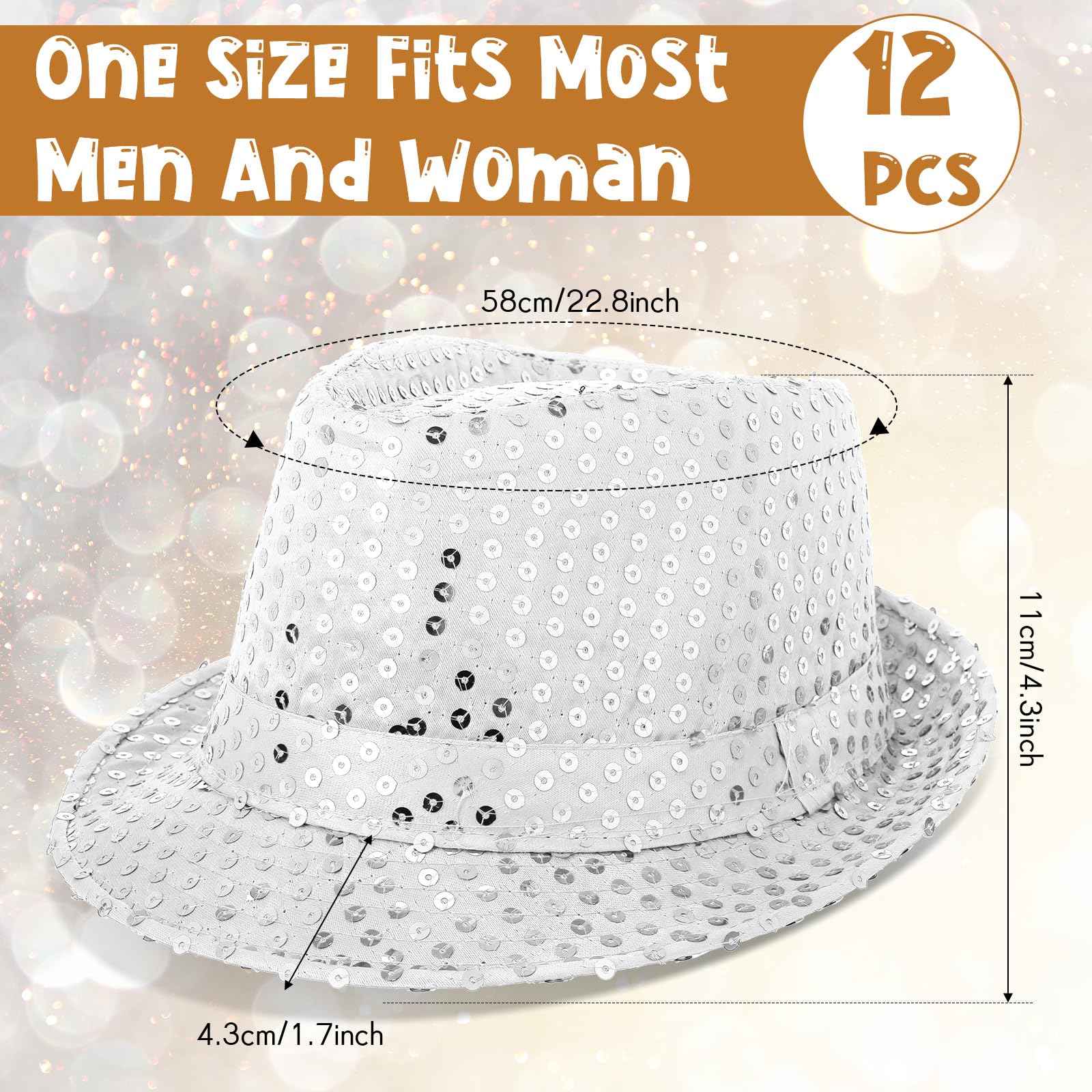 12-36Pcs Sequin Hats Bulk Glit - Wedding Supply In Bulk incelemesi ve fiyatı