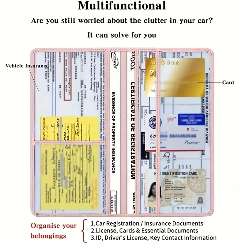 Car Registration & Insurance C - Place Card Holder incelemesi ve fiyatı
