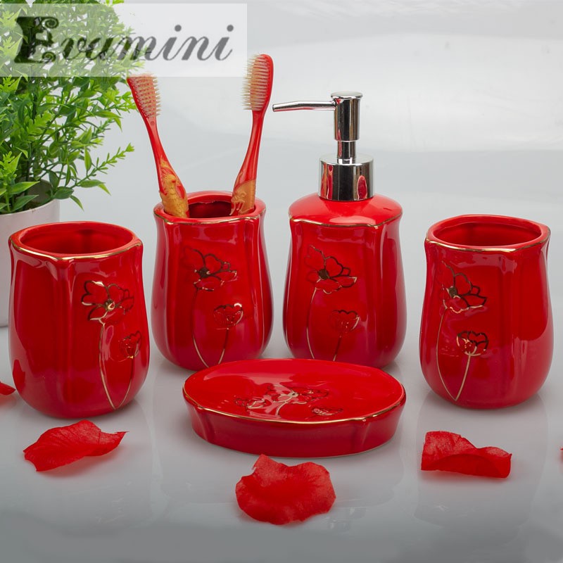 Wedding Gift for Bathroom/Red  - Wedding Bathroom Supply Kit incelemesi ve fiyatı