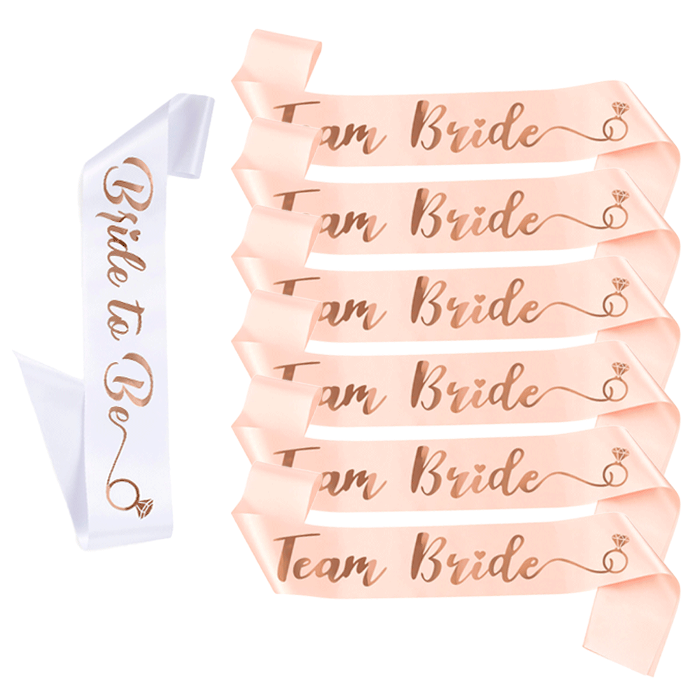 6/7Pcs Rose Gold Bride To Be T - Bride Tribe Sash incelemesi ve fiyatı