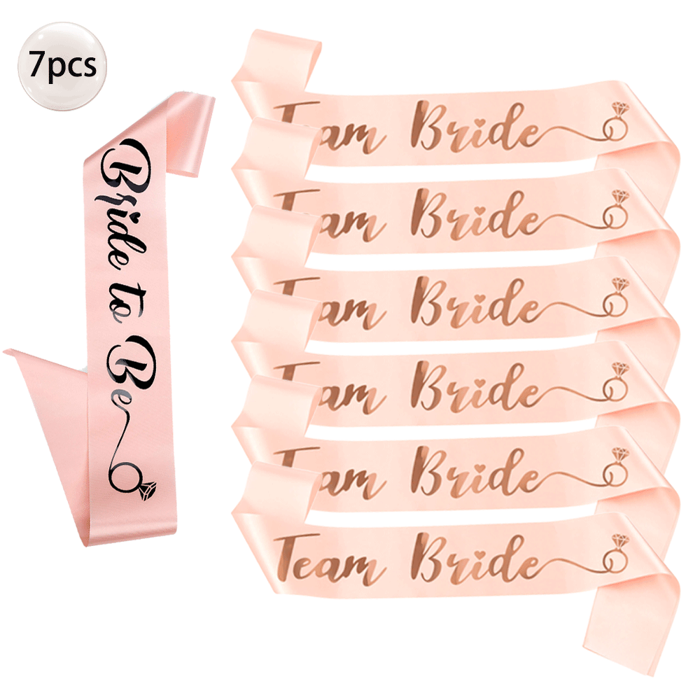 6/7Pcs Rose Gold Bride To Be T - Bride Tribe Sash incelemesi ve fiyatı