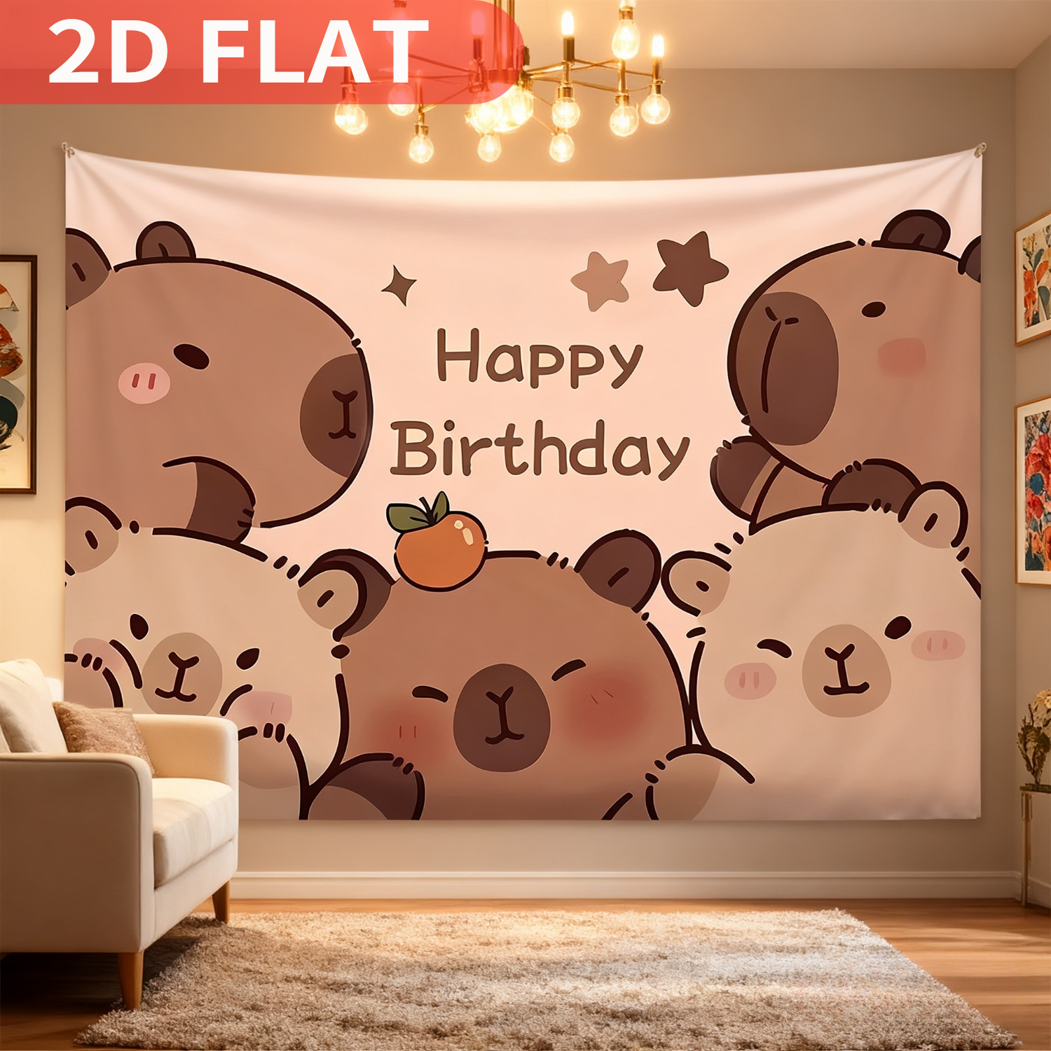 1pc Cute Capybara Theme Kids B - Photo Booth Prop incelemesi ve fiyatı