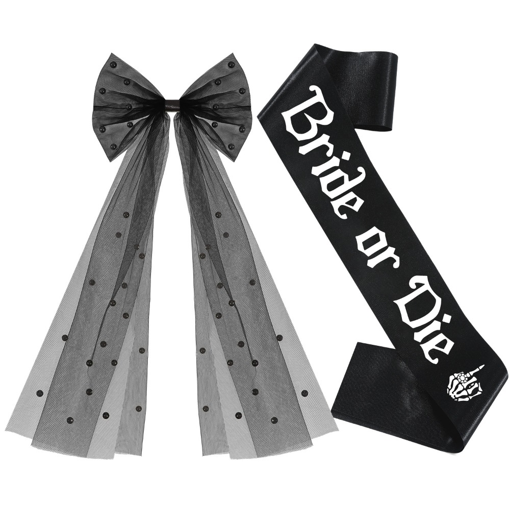3pcs Gothic Black Bachelorette - Bride Tribe Sash incelemesi ve fiyatı