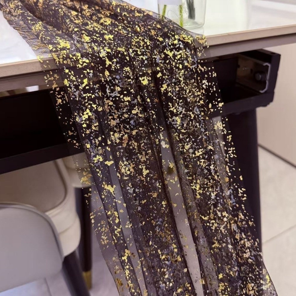 Golden Sequin Glitter Hot Stam - Table Runner Sequin incelemesi ve fiyatı