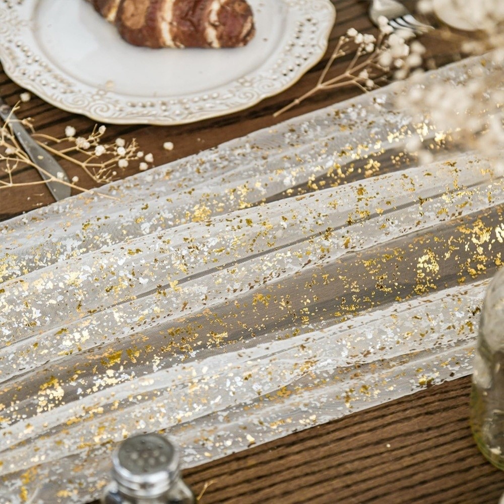 Golden Sequin Glitter Hot Stam - Table Runner Sequin incelemesi ve fiyatı