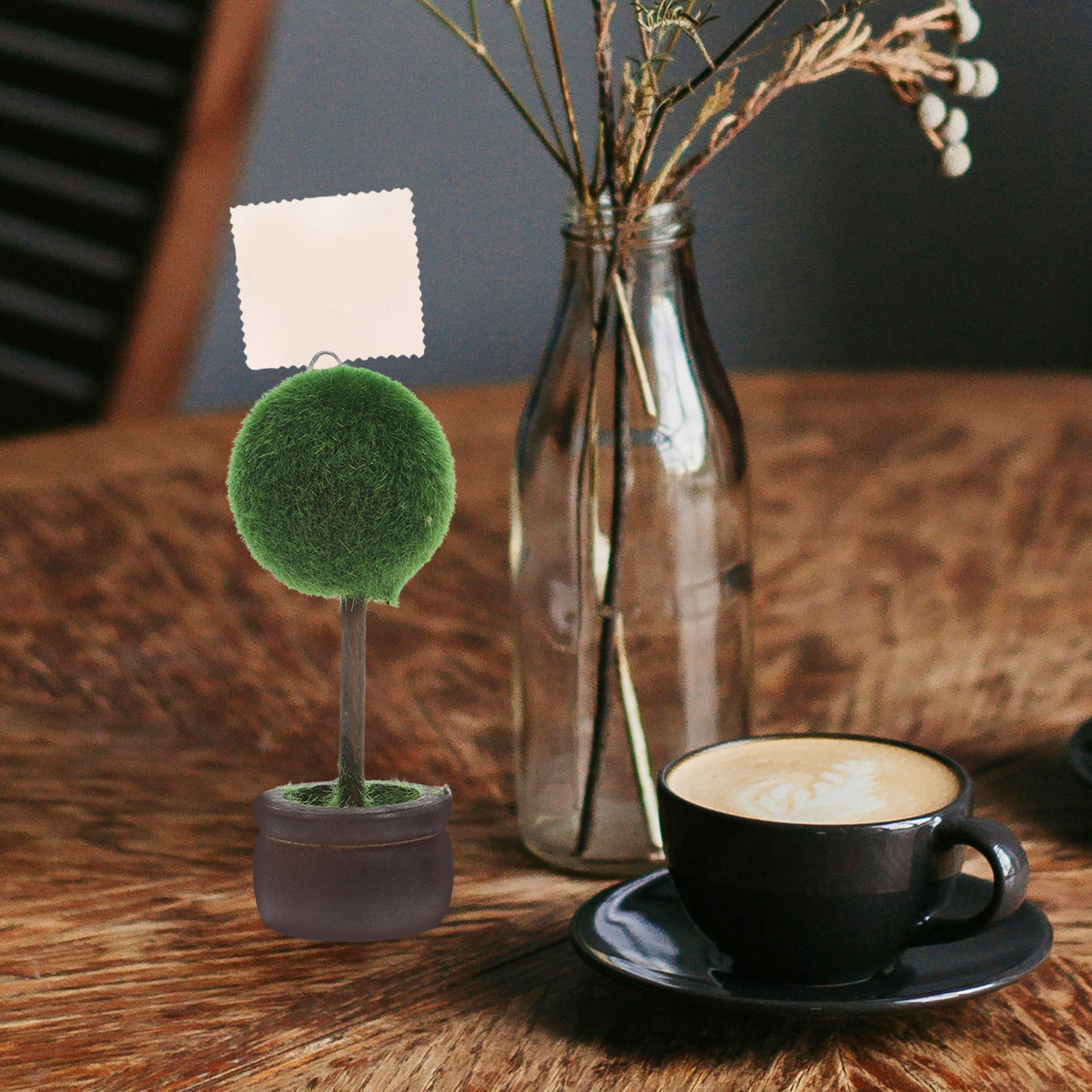 2Pcs Faux Potted Green Plant B - Place Card Holder incelemesi ve fiyatı